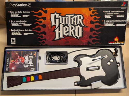 Guitar Hero Controller and Game - PS2 Accessories - (B Grade) (Used)